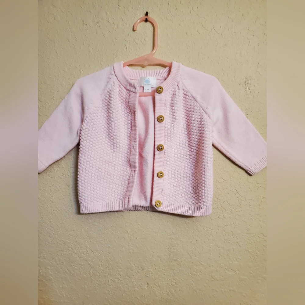 (4/$15) Cloud Island 6-9 month pink sweater - Picture 2 of 5